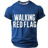 Men's 100% Cotton Summer Loose PARIS Creative Letter Print Casual Slim Fit Round Neck Short Sleeved T-shirt Top