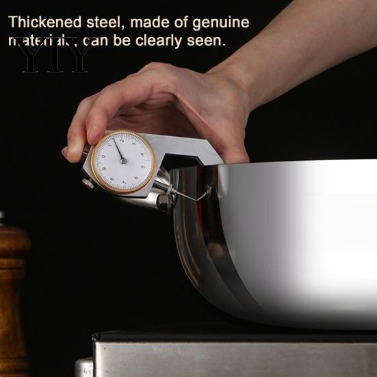 Durable Thickened Metal Soup Pot Stainless Steel with Transparent Glass Lid, Heat-Insulated Family Size Large Capacity Double Handles Stewing