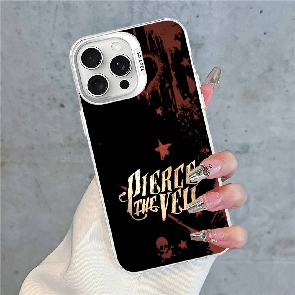

P-Pierce The Veil Band Phone Cases For iPhone 17 16e 15 14 13 12 11 Plus Pro Max ProMax Colorful Covers iPhone 16