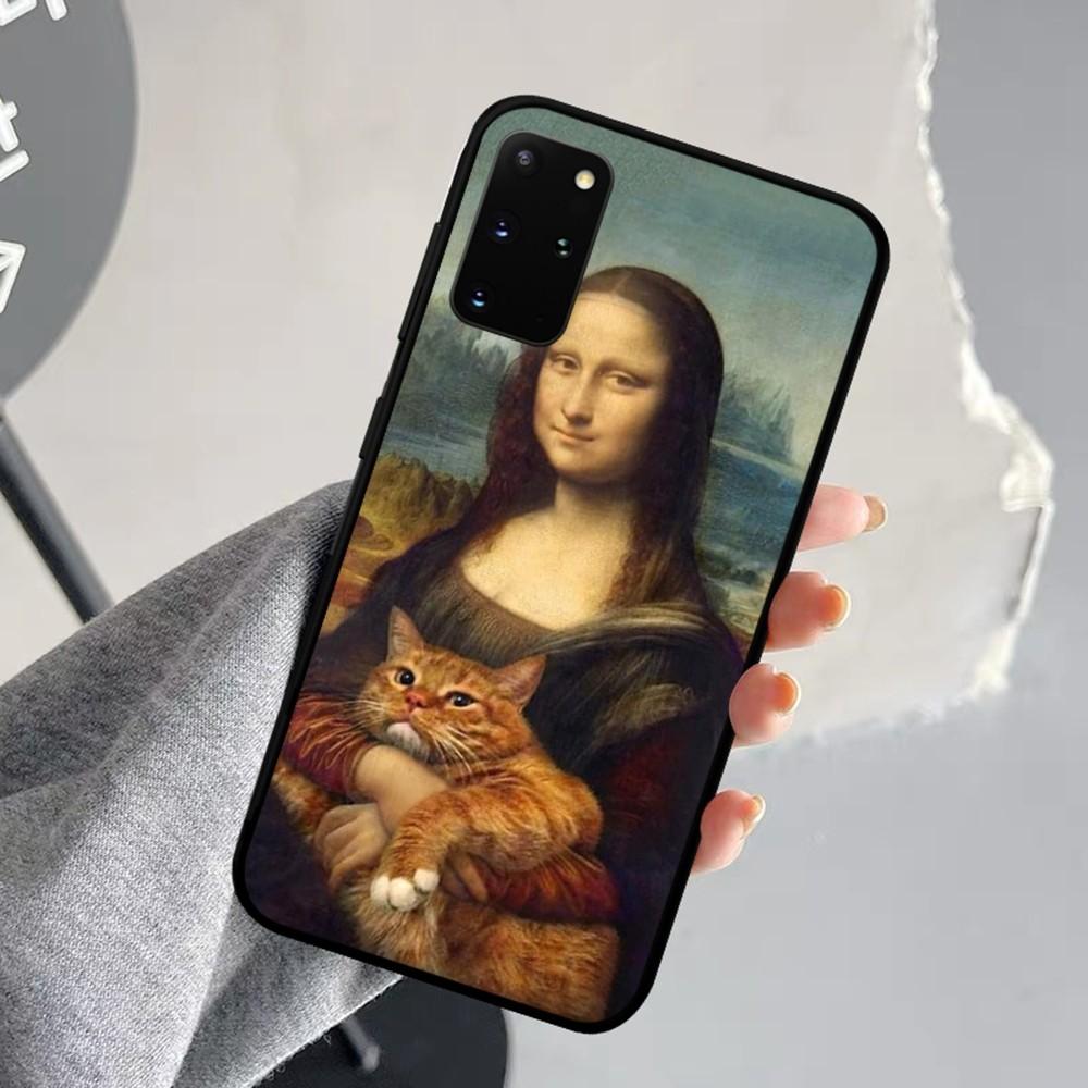 

Van Gogh Mona Lisa Fun Cat Art Phone Case For Samsung S 9 10 20 21 22 23 30 23 24 plus lite Ultra FE S10lite Fundas Samsung S10