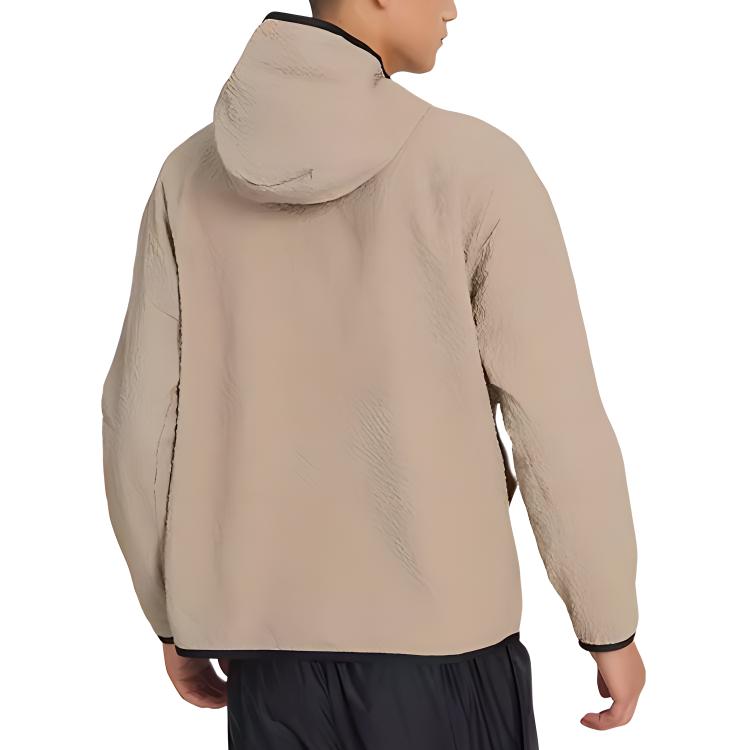 Nike Logo-Print Winddichte Kapuzenjacke Gewebte Jacke Herren Jacken Braun DQ4323-247