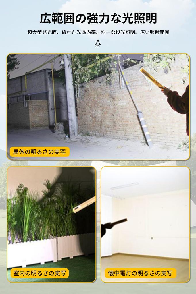 SGEBD Rechargeable LED Magnetic Light with 2500mAh 5 Lighting Warm White Emergency Fishing Disaster Prevention Security Power Disaster Parking Lot