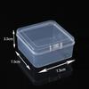 Boîte de rangement carrée en plastique transparent avec couvercle pour petites pièces, perles et bijoux.