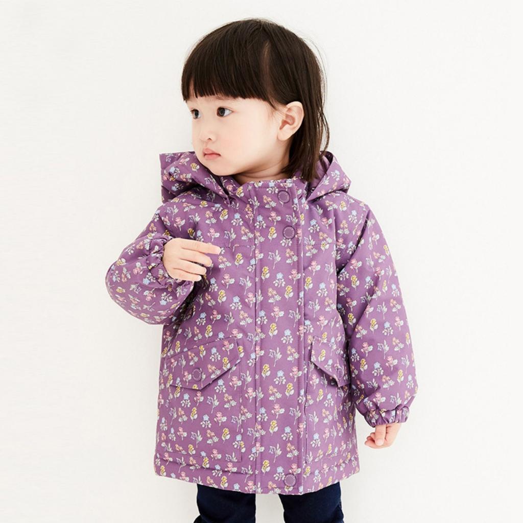 Girls Long Sleeve Zip-Up Hooded Cardigan Jacket Outerwear for