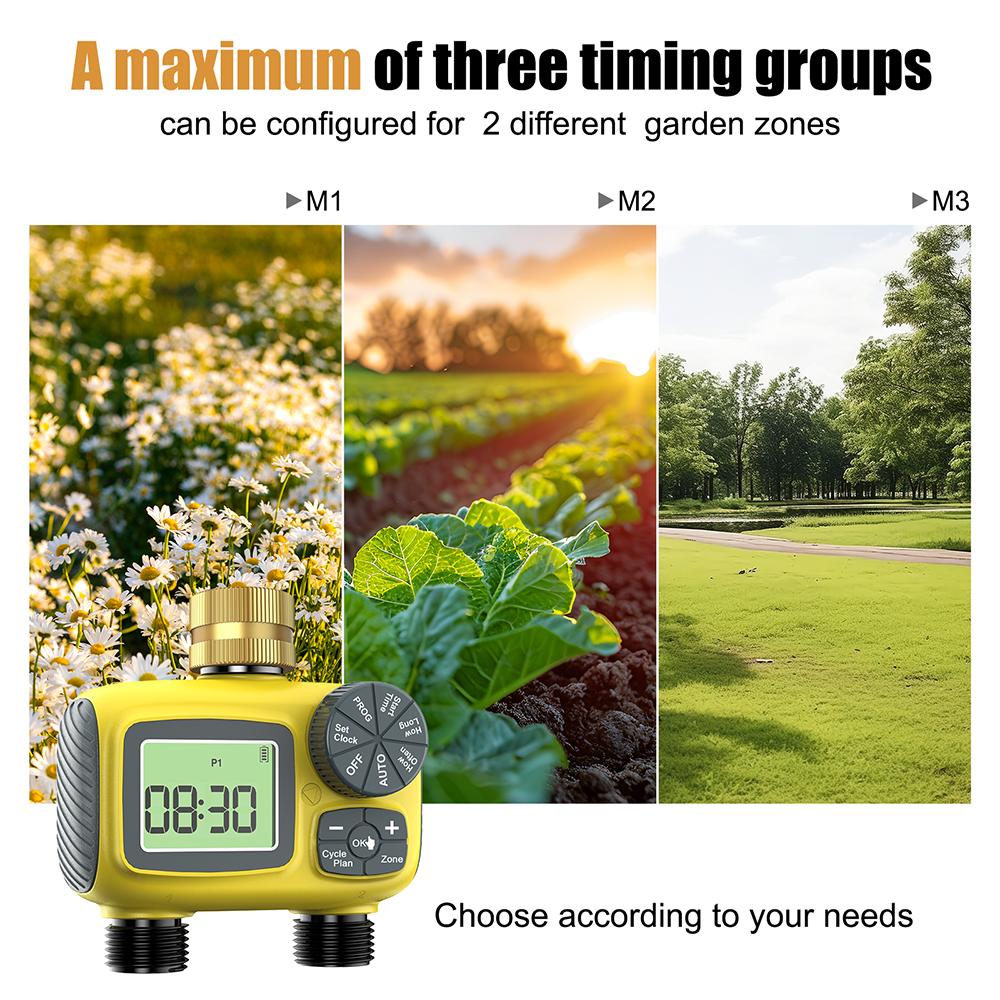 1/2/3/4-Outlet Automatic Irrigation Programmer Automatic Irrigation Timer Watering System Garden Watering LCD Display Smart Home