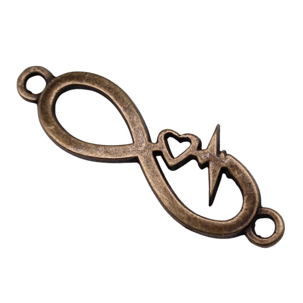 Infinity Connectors Heart Bracelets Charms Lightning Romantic Jewelry Findings