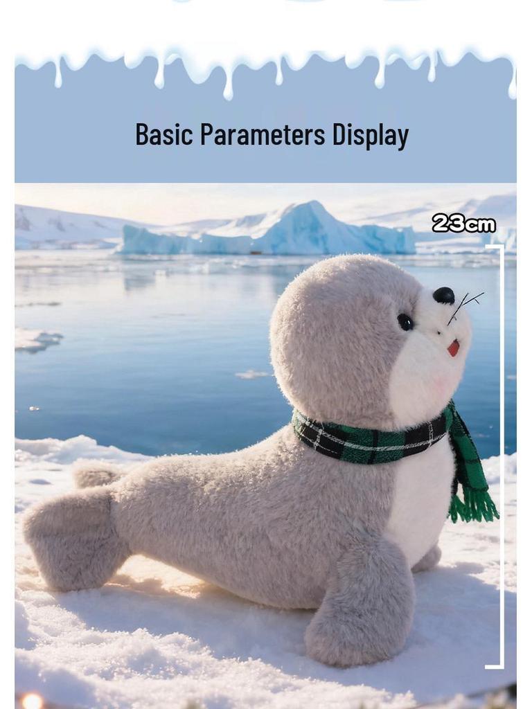 Weihnachts-Seelöwen-Stofftier - Meeresaquarium Stoffpuppe, Perfektes Geschenk für Kinder
