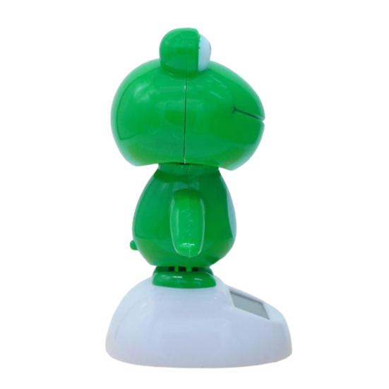 Bobble Head Green Frog Decoration Solar Powered Shaking Head Frog Car Dashboard Ornament Educational Cartoon Animal Toy