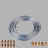 POPETPOP Brake Pipe, Zinc Pipe, Soft Pipe, 3/16" ID, 762cm Length, Tube Kit, 30 Pieces (Set of 2), Silver/Golden, 762x0.47cm
