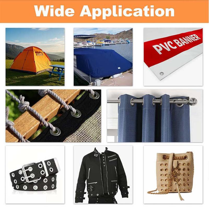 1 Set Draagbare Handpers Metaal Oogje Gatpons Tang Voor Leer Canvas Kleding Diy Zeildoek Ring 10mm Oogje Tangen Kit Gereedschappen