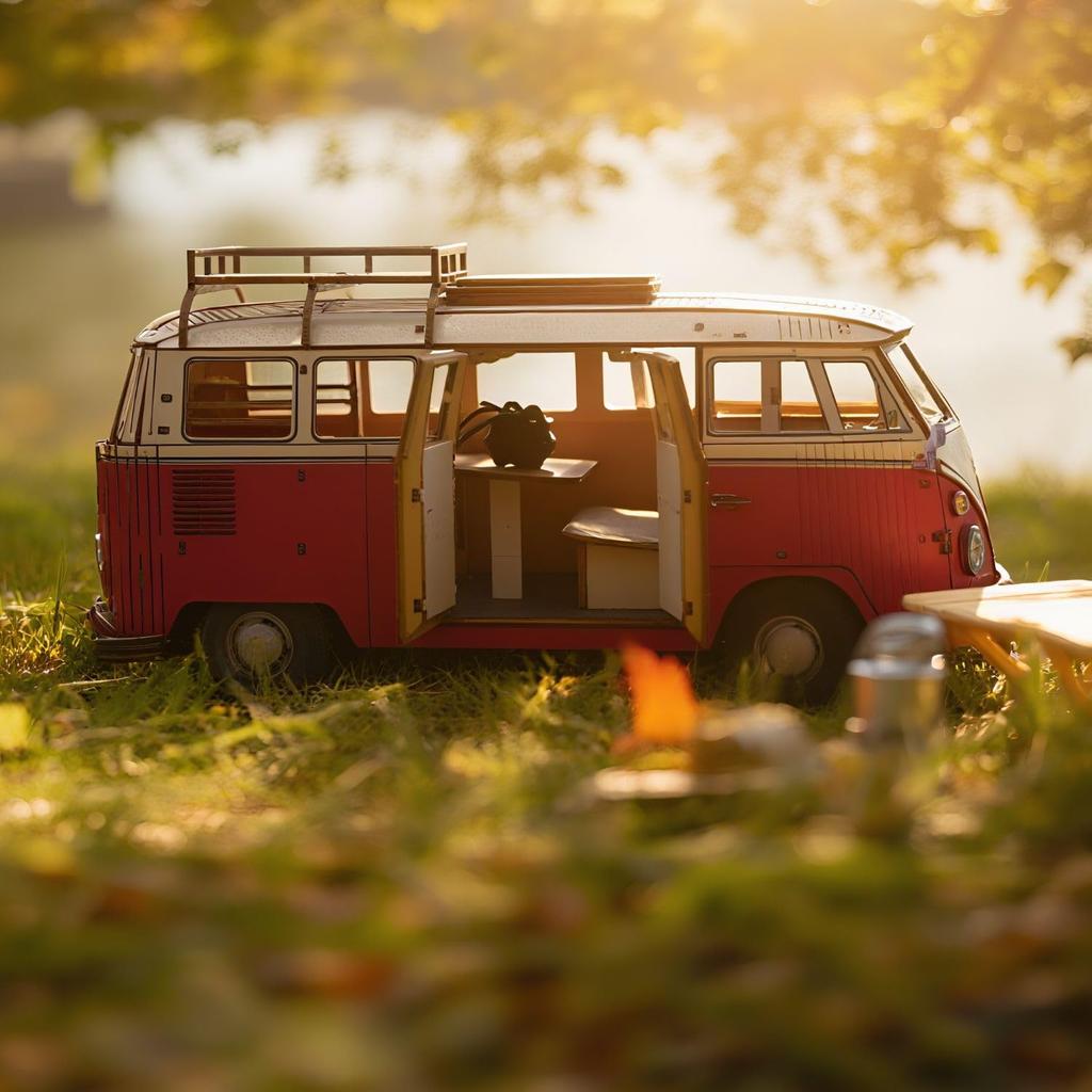 Volkswagen Type 2 Camper Van Red VINTAGE 3D Wooden Puzzle No Tools Required Advanced Level 392 Pieces Finished Size 119 x 230 x 104 mm Scale (T1)
