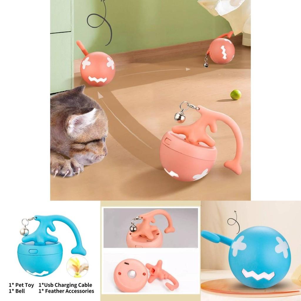 Interactive Led Light Up Fishbone Cat Rolling Ball Toy For Engaging Pet Playtime