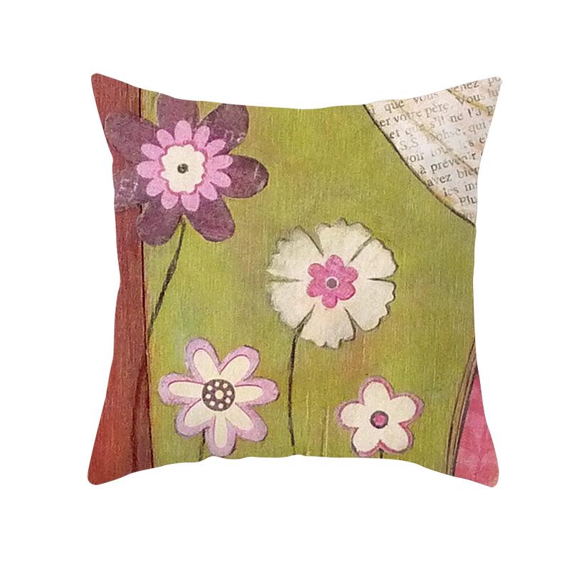 

Creative Children s Art Print Pillowcases, Oil Painting Tree Cartoon Style Homewares, Sofa Cushions and Waist Pillowcases 45 * 45Cm (without pillow core)