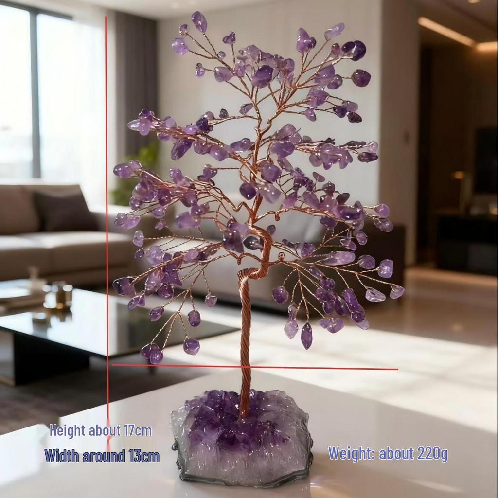 Amethyst Tree on Cluster Base - Ornament & Home Decoration Gift