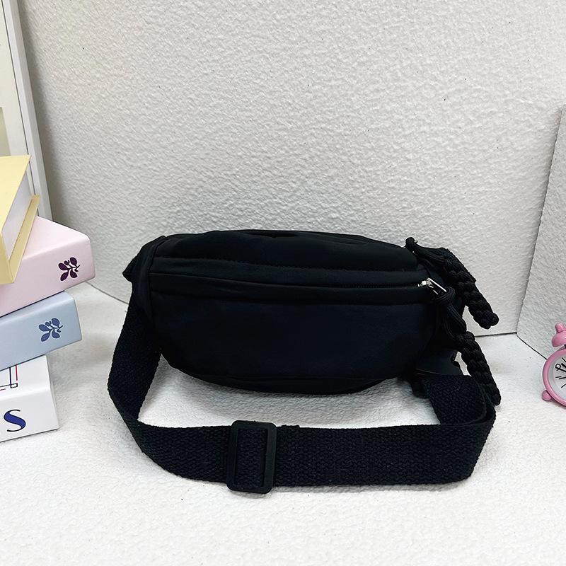 

Children s breast bag new solid color simple shoulder messenger bag trendy versatile casual fanny pack One Size