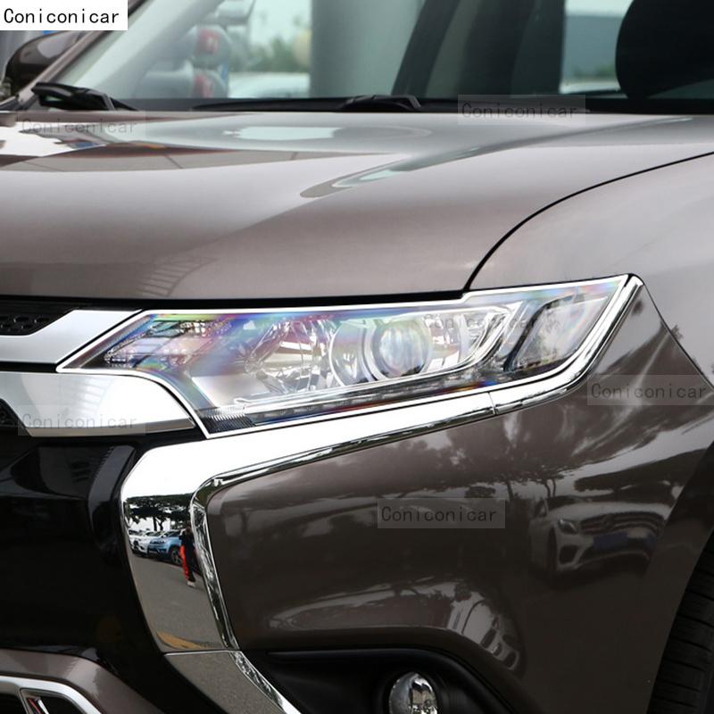 For MITSUBISHI OUTLANDER 2015- Car Headlight Protective Cover Film Front Light Transparent TPU Headlamp Accessories Sticker