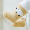 Baby Plush Socks Cartoon Solid Color Newborn Girls Boys Mid Tube Socks Warm Non-slip Floor Sleeping Sock Autumn Winter