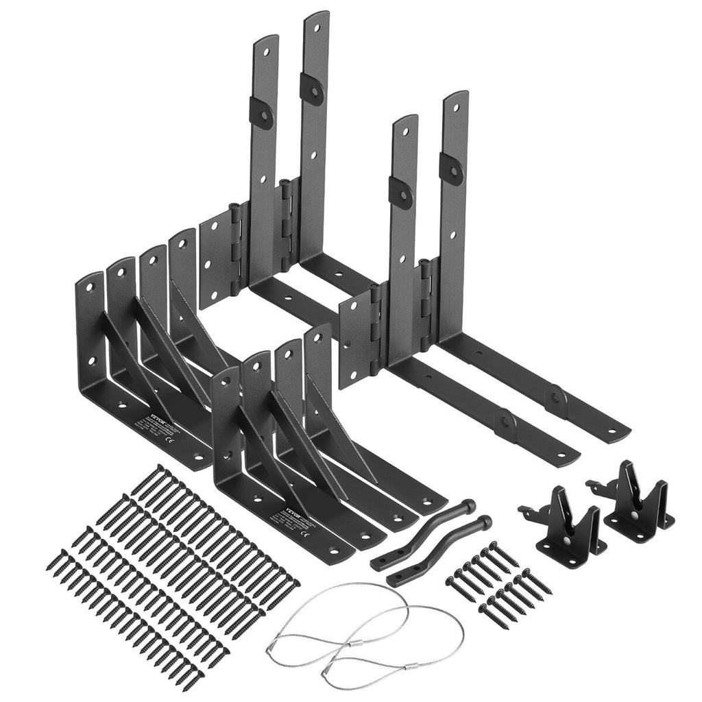 Torwinkelhalterung 2 Sätze Anti-Durchhängen Torrahmen Hardware-Kit Schwarz
