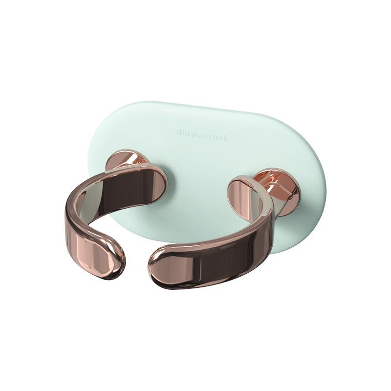 Adjustable Hair Dryer Stand, Household Electric Hanging Rack, Bathroom Wall-mounted Storage Rack Without Drilling, Hair Dryer