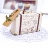 50pcs Creative Mini Suitcase Candy Box Candy Packaging Carton Wedding Gift Box Event Party Supplies Wedding Favors with Card