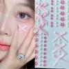 Fashon Butterfly Face Stickers Pearl Temporary Tattoo For Festival Waterproof Stickers Glitter R3E7
