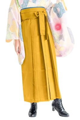 Hakama Liso Artículo Único Mostaza L [Kyouetsu] Para Mujer (Amarillo)
