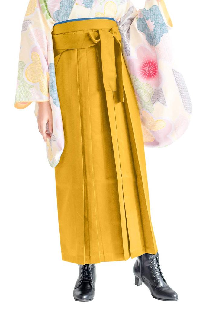 Hakama Plain Single Item Mustard L [Kyouetsu] Women's (Yellow)