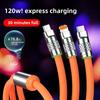 120W Super Fast Charger 3 In 1 USB C Cable Multi Port Charging Adapter for IPhone Android Huawei Phone Tablet Laptop