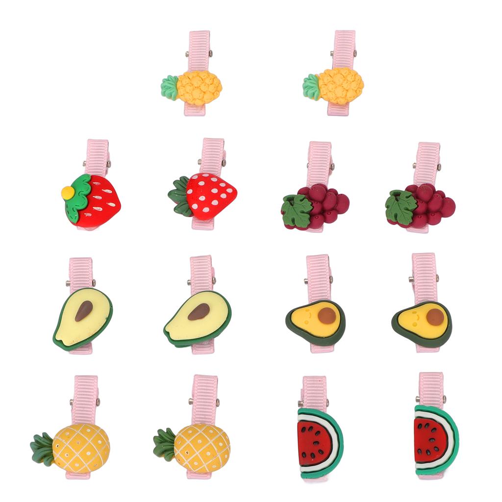 28pcs Pet Hair Clip Multipurpose Fruit Shape Dog Hair Barrettes for Small Medium Cats and Dogs