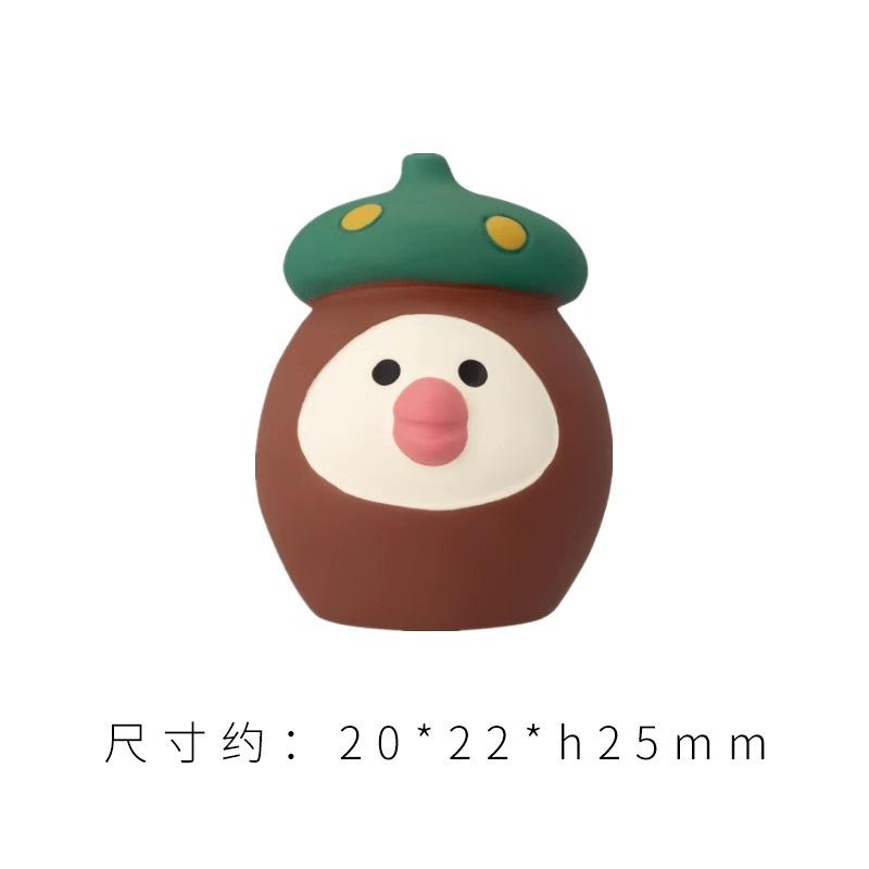 INS ZAKKA Resin Ornaments Autumn Harvest Chestnut Series Persimmon Tree Thief Cat Camera Prop Japanese Mini Home Decoration Gift