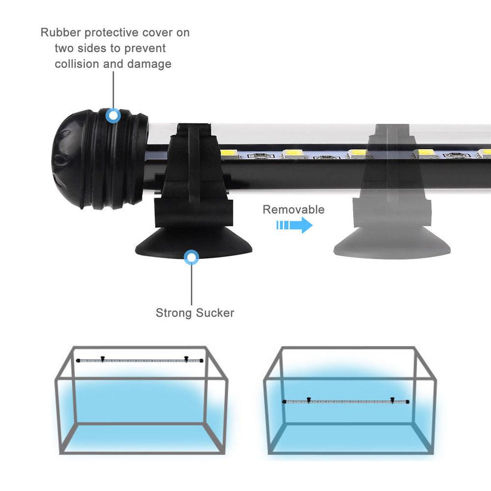 12V RGB Aquarium Light with Remote Waterproof Underwater Diving Lamp Fish Tank Light for Plant Essential Amphibious Use EU US UK