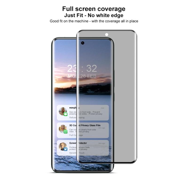 For Xiaomi MI 14 Ultra Glass IMAK 3D Curved Privacy Tempered Glass Full Screen Coverage Film