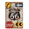 Vintage USA Route 66 Sign Metal Tin Plate Bar Pub Club Man Cave Wall Decoration Plaque Retro Poster Home Decor 30X20CM