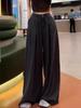 2025 Summer Women's Loose Fit Wide Leg Pants - Slimming, Versatile, Elastic Waist