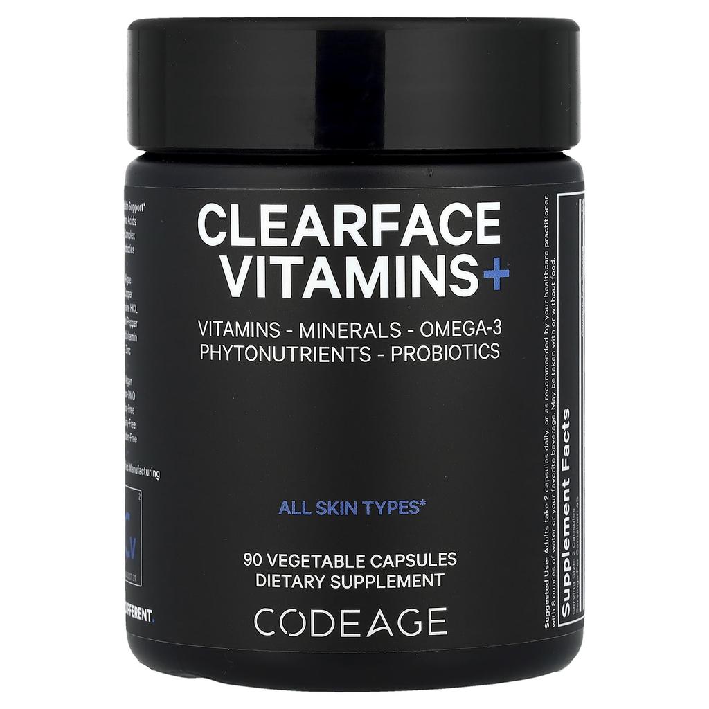 Clearface Vitamins+, 90 Veggie Capsules