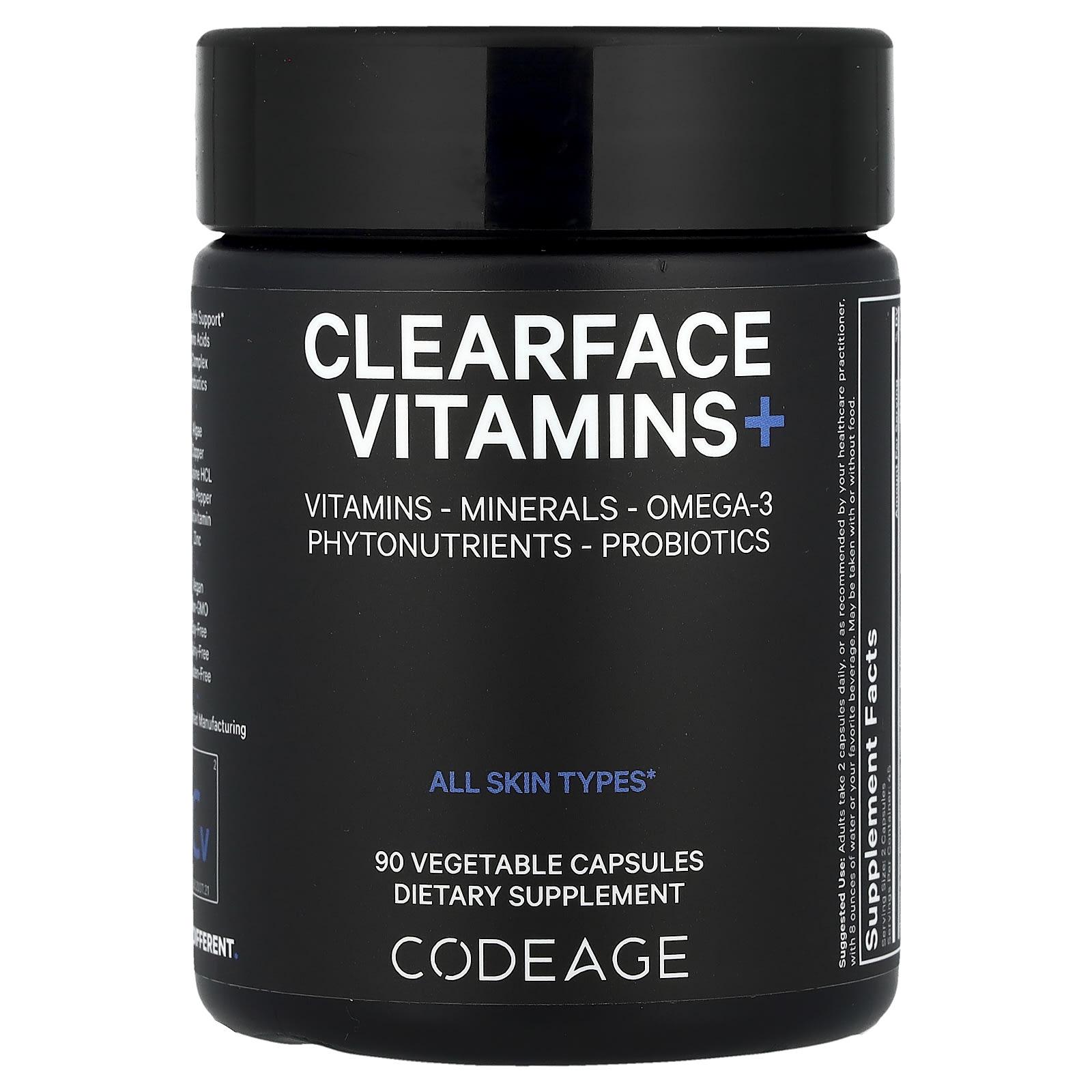 

Clearface Vitamins+, 90 Veggie Capsules