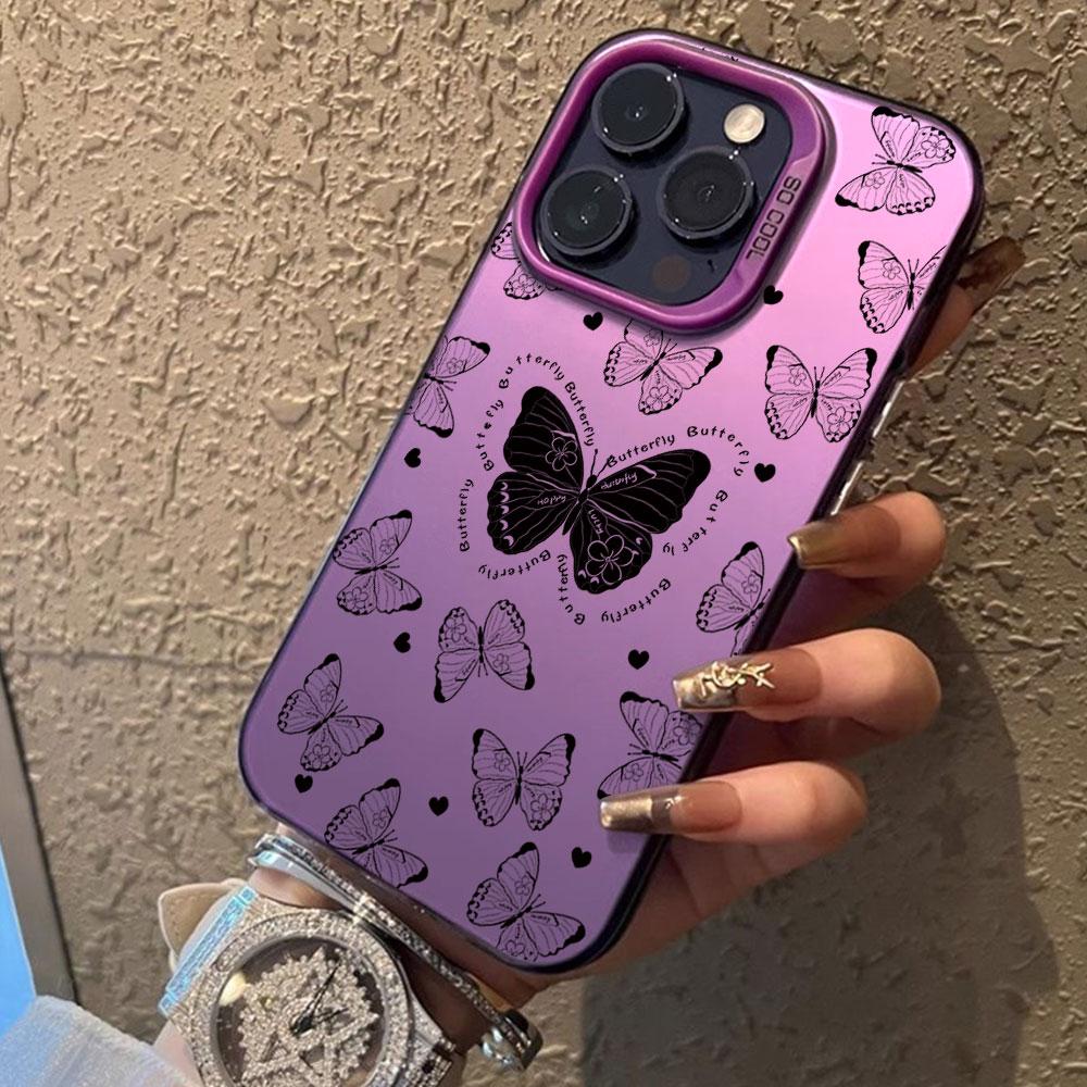 Fashion Butterfly Case For Tecno Pova 7 4G 5G Pova 7 Pro 5G Shockproof Bumper For Tecno Pova 7 Neo 4G Silvery IMD Phone Cases