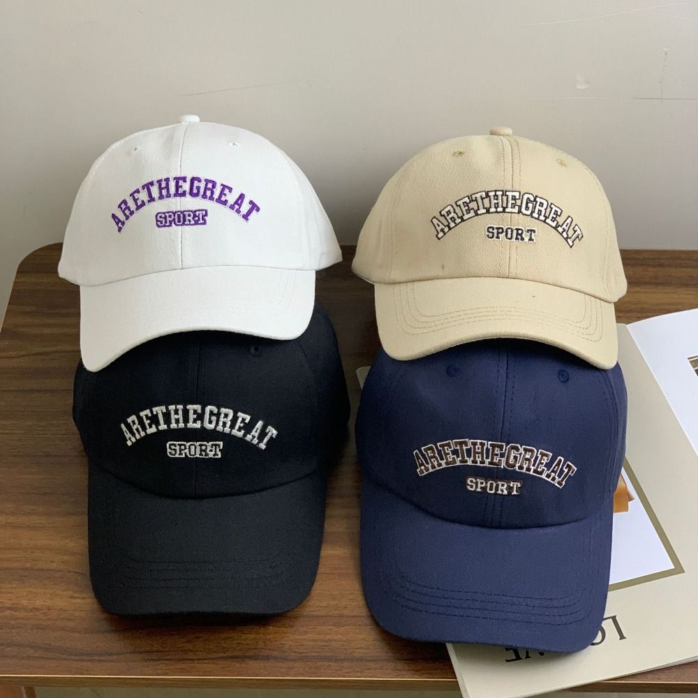 

Регулируемая женская бейсболка однотонная кепка с буквенным принтом модная корейская шляпа от солнца для мужчин