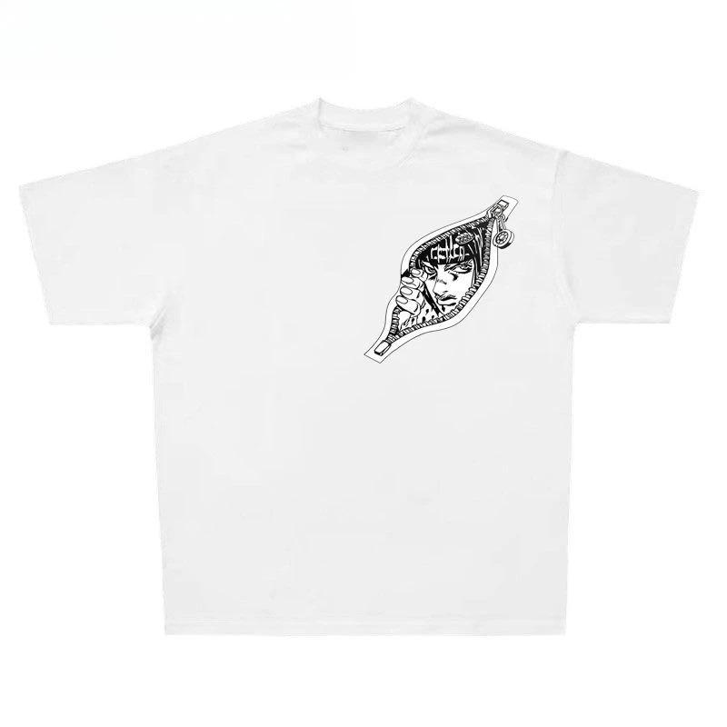 2025 Summer New Good Things Recommend! Japanese Anime Jojo Golden Wind STICKY FINGERS Heavy 200g Oversized high quality soft tee