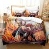 Anime Rurouni Kenshin Bedding Set Printed Bed Set With Pillowcase Duvet Cover Soft Queen King Size Bedclothes Home Boys Adult