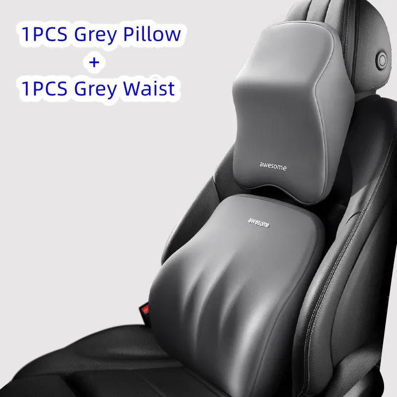 Car Lumbar Back Support Headrest Neck Pillow Memory Foam Lumbar Pillow Universal Soft Neck Pillows Cushion Car Supplies