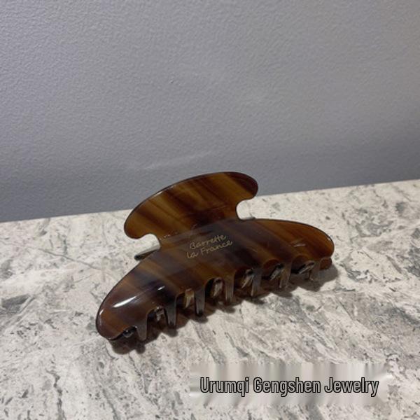 2024 Spring/Summer High-End Coffee Acetate French Shark Hair Clip for Women