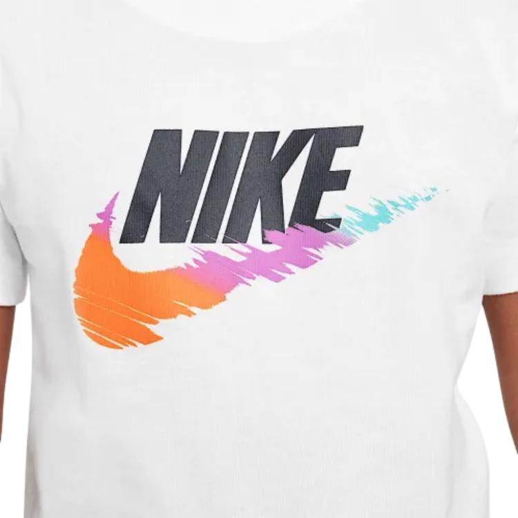 Nike Sportswear T-Shirt Comfortable Soft Versatile Short Sleeve Kids tops White HM5854-100