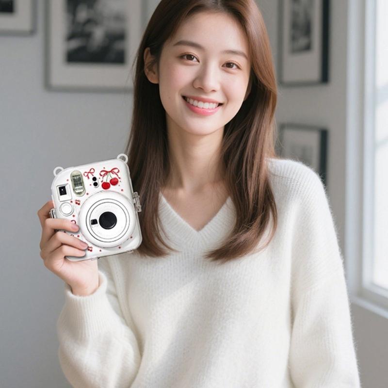 Waterproof Protective Hard Case for Mini 12 Camera Scratch Resistant Shell Pouch Cartoon Print Design Strap not included