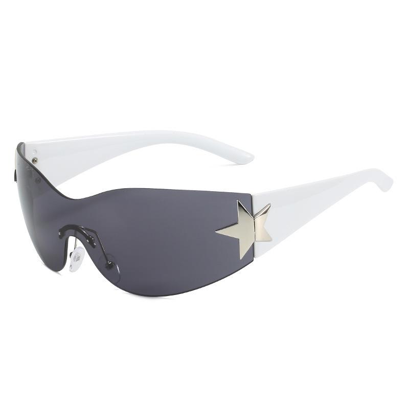 Y2K Sports Sunglasses with Star Design
