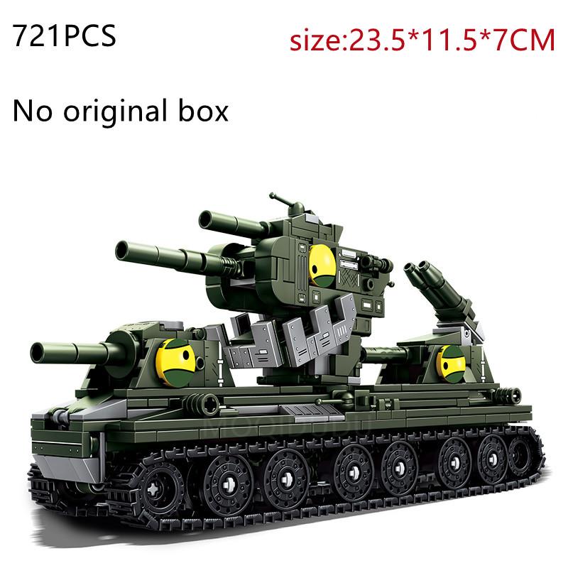 Technology Military Tank Model Building Blocks Toy Set Creative MOC KV44/99 Tanks Ornament Vehicle Bricks Toy for Boy Gifts