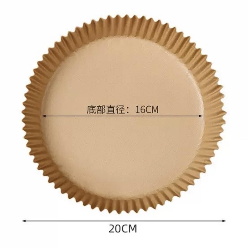 Air Fryer Disposable Non-Stick Liner - Oil-Resistant, Waterproof, Food-Grade Baking Paper for Microwave Ovens - 6.3 Inch (50)