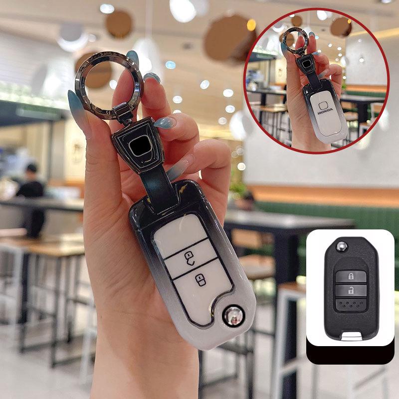 Honda CRV Folding Key Case with Buckle for Accord, Fit, Civic - 9th Gen High-Grade Women's Shell