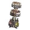 360 Degree Rotating Kitchen Countertop Organizers Adjustable Tiered Shelf For Bathroom Cosmetics Durable Metal With Non Slip Base