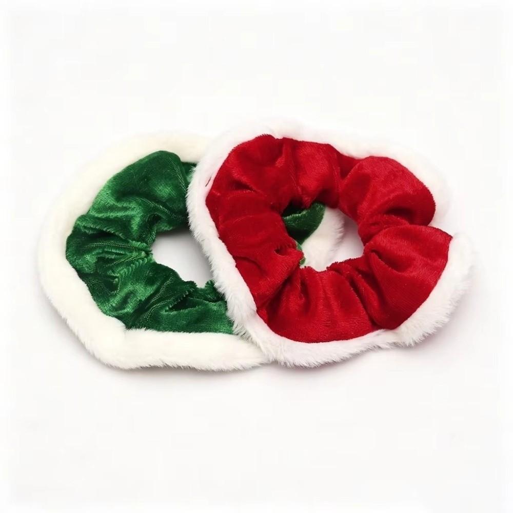 High Elastic Xmas Velvet Hair Band Christmas Themed Hair Accessories Elegant Hair Ring Daily Wear